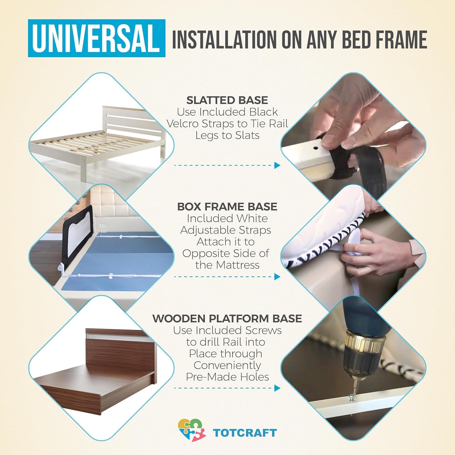 Bed Safety Rails for Toddlers - Bed Rail Guard for Queen, King, Full Szie, Twin Mattress Bed (Grey, 35.5W*23.5H Inch (Regular Extra Tall))