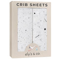 Ely’S & Co. Crib Sheets, Baby Girl/Boy Fitted Crib Mattress Sheet Set, 2 Pack, 100% Jersey Knit Cotton, Infant and Toddler Nursery Bedding, Black and White Celestial Print, 28” X 52”