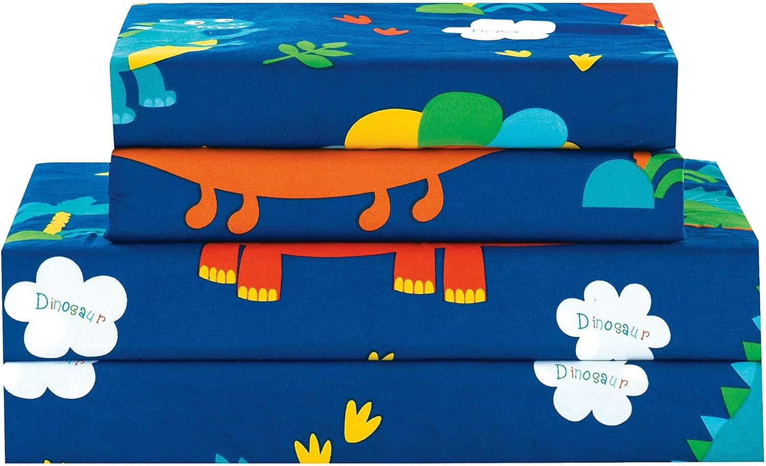 3 Piece Dinosaur Twin Bed Sheets for Kids - Fitted Toddler Kids' Sheet & Pillowcase Sets - Dinosaur Room Decor for Boys - Twin Size