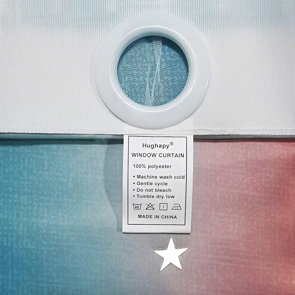 Pink Star Curtains for Girls Bedroom Kids Princess Room Decor for Daughter Bedroom Window