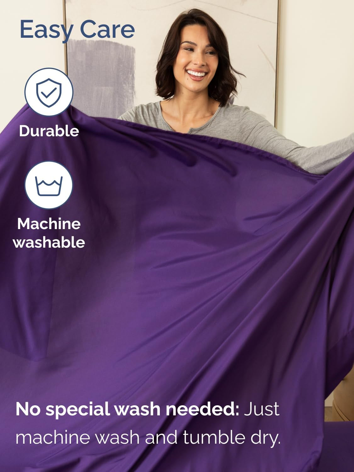 Extra Deep Pocket Twin Sheets - 3 Piece Breathable & Cooling Bed Sheets - Hotel Luxury Bed Sheet Set - Soft, Wrinkle Free & Comfy - Easily Fits Extra Deep Mattresses - Deep Pocket Purple Sheets Set