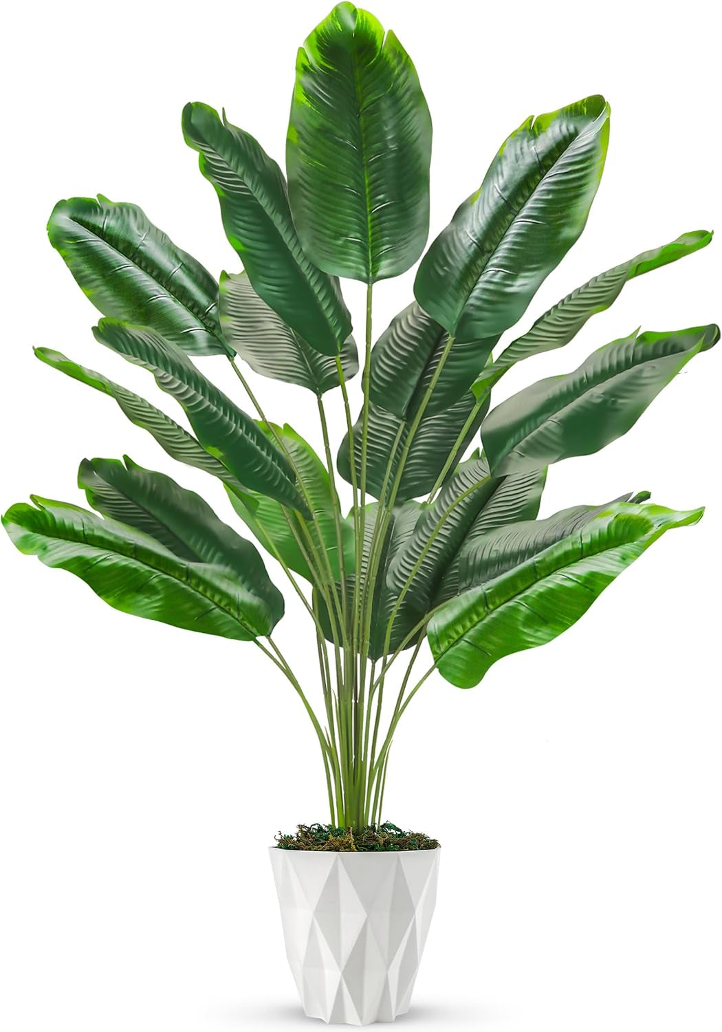 Tall Fake Plants 28" Artificial Potted Tropical Faux Plants Banana Tree Indoor for Home Office Living Room Balcony Decor