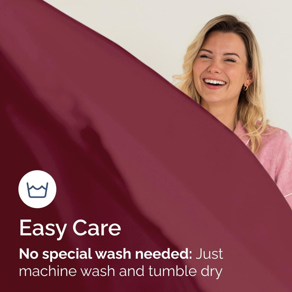 Cal King Fitted Bed Sheet - Bottom Single Fitted Sheet Only - Ultra-Soft Hotel Luxury Bedding W/ 8-16 Inch Deep Pockets - Breathable & Wrinkle Free - Easy-Care, Fade and Shrink Resistant - Burgundy