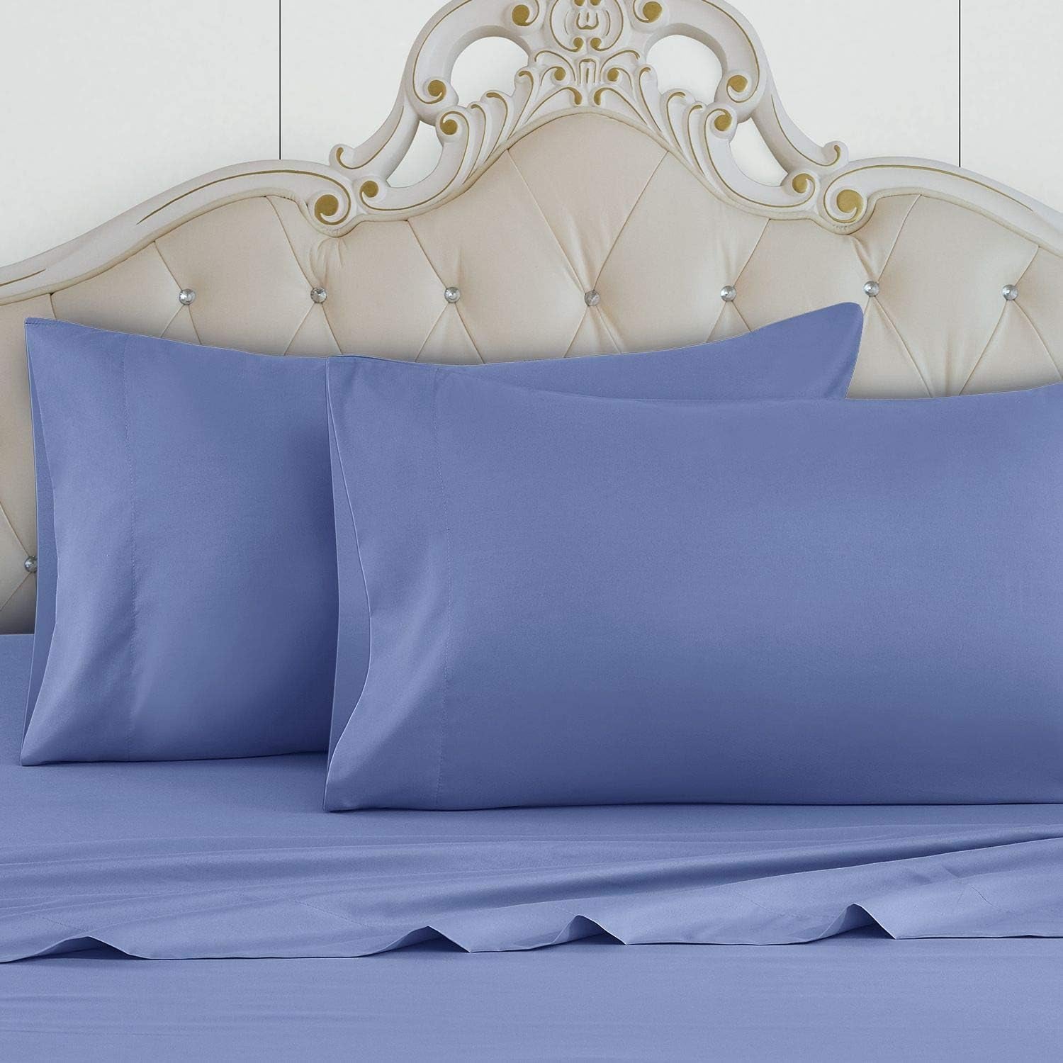 3 Piece Bed Sheet Set (Twin Xl,Hydrangea Blue) 100% Brushed Microfiber 1800 Bedding Sheets - Deep Pockets