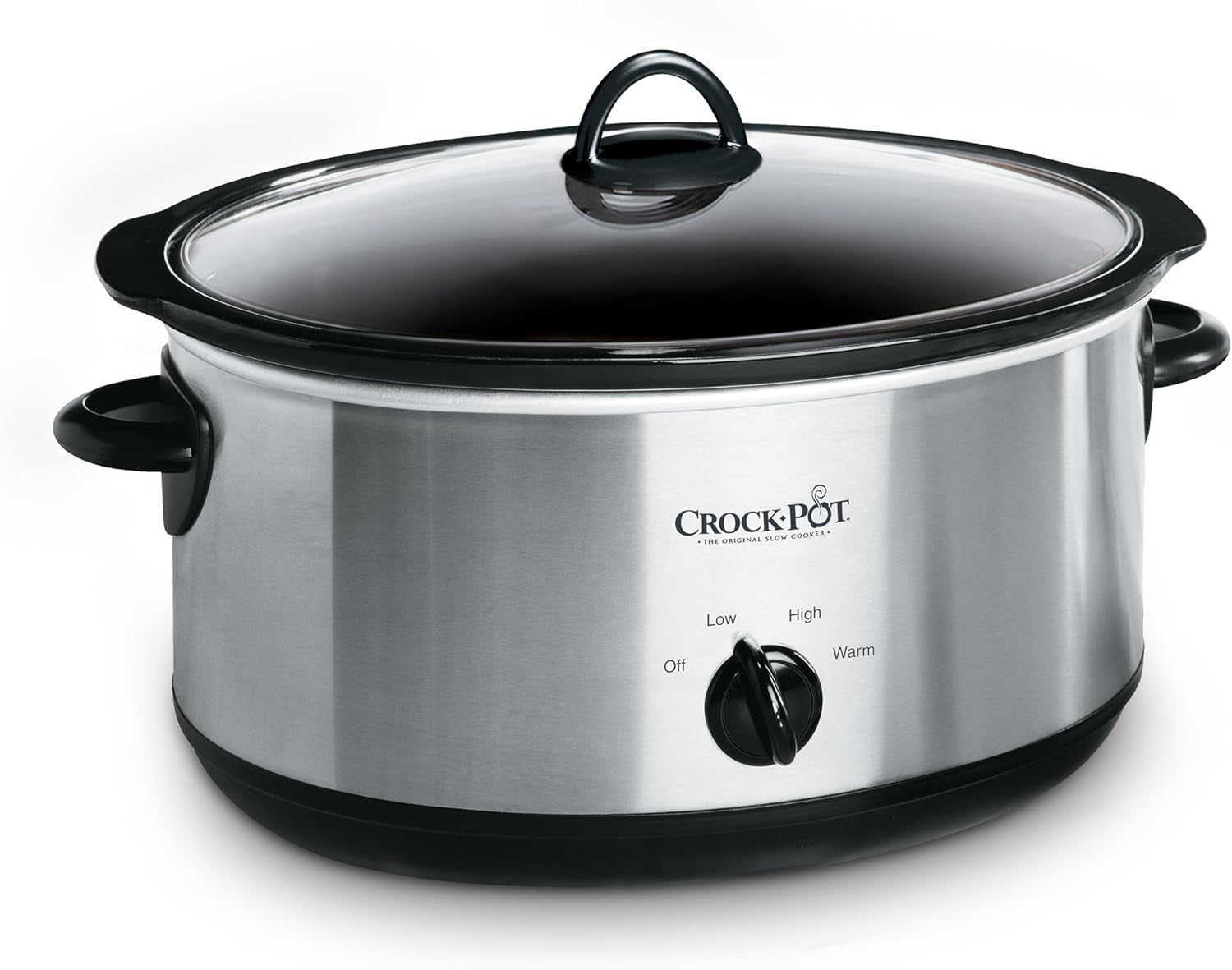 7 Quart Oval Manual Slow Cooker, Stainless Steel (SCV700-S-BR), Versatile Cookware for Large Families or Entertaining
