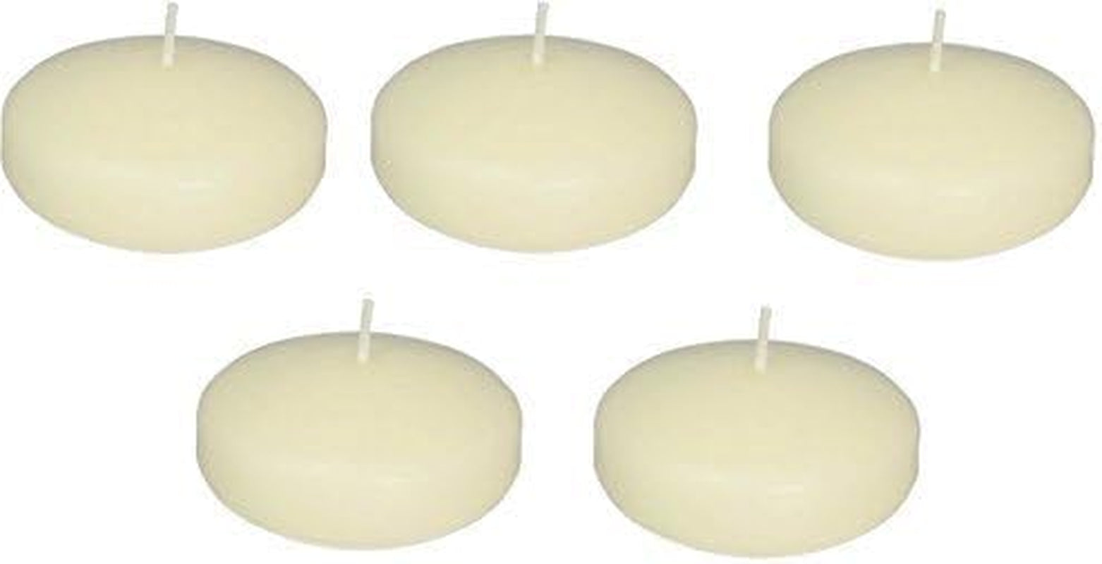 Set of 72 Large 3 Inch Floating Candles Bulk Pack for Events, Centerpieces at Weddings, Spa, Pool, Home Décor, for Cylinder Vases, Special Occasions and Decor (Ivory)