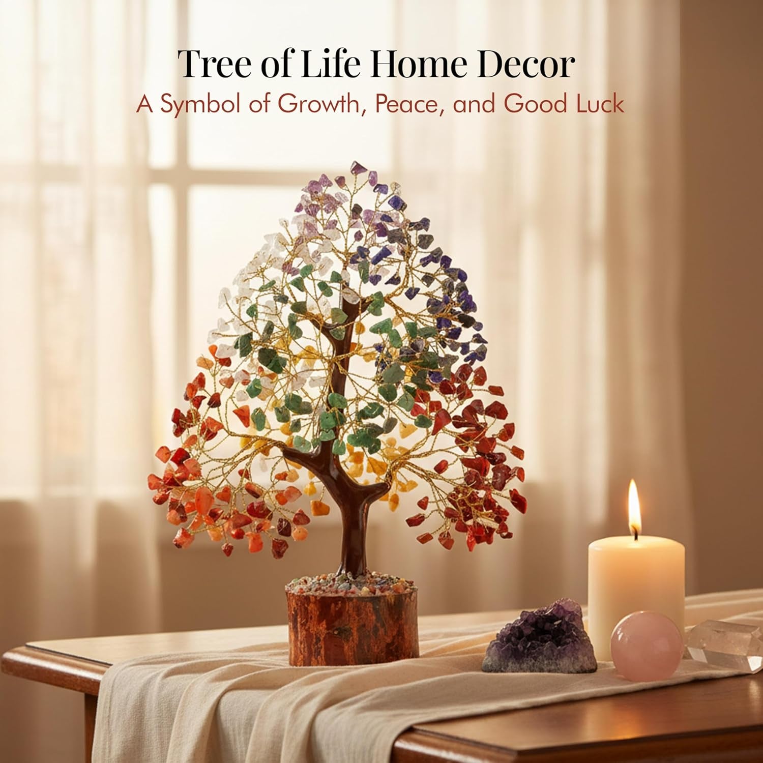 ® the Original 7 Chakra Crystal Tree Gift for Her Birthday Gifts for Women Healing Crystal Tree of Life Sister Gifts Home Decor Gift for Mom Her House Warming Gift Women Unique Gifts Idea