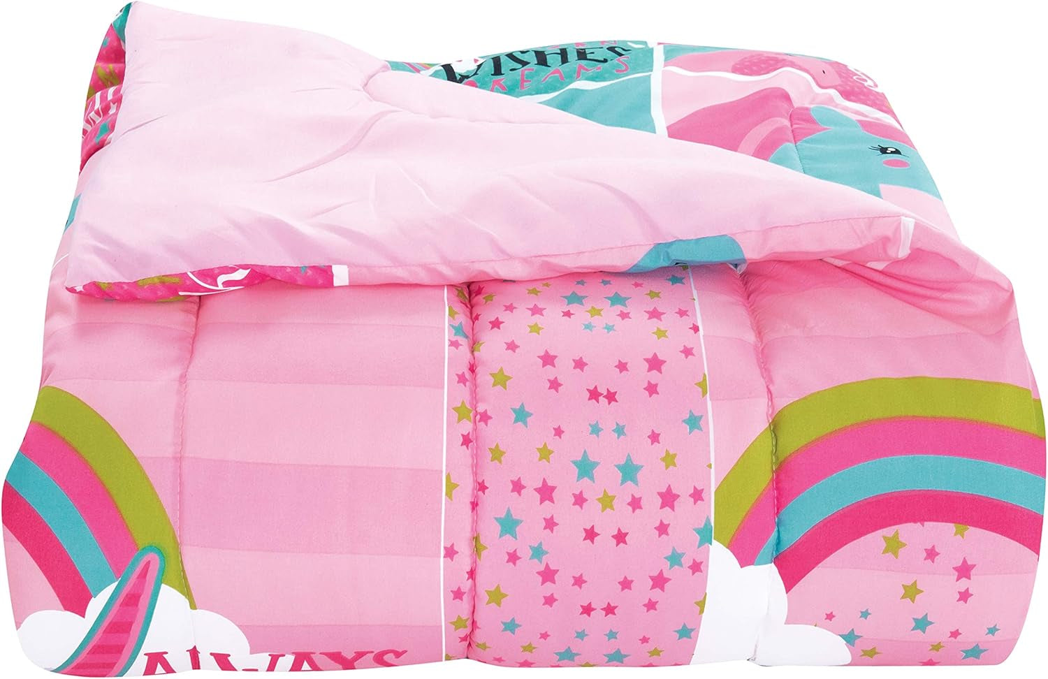 8 Piece Unicorn Bed in a Bag, Full Bedding for Girls, Kids Comforter Set with Bed Sheets, Pillow Case, Toy Pillow, Unicorn Bedroom for Girls, Full Size